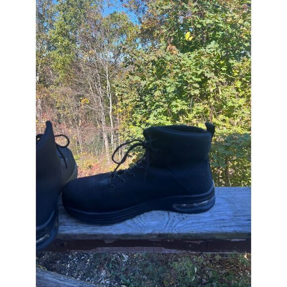 Ronashoes Men’s Steel Toe/Light Weight Tweed Work Boots Black Sz 12